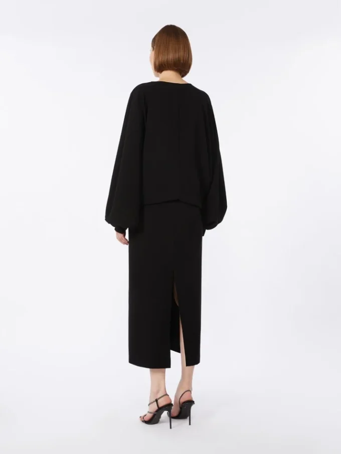 Vestido leve em cady, preto Vestido leve em cady, preto