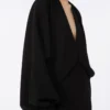 Vestido leve em cady, preto Vestido leve em cady, preto