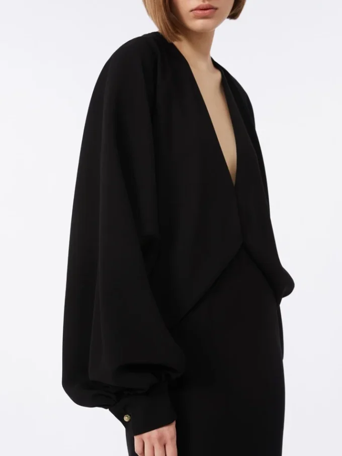 Vestido leve em cady, preto Vestido leve em cady, preto