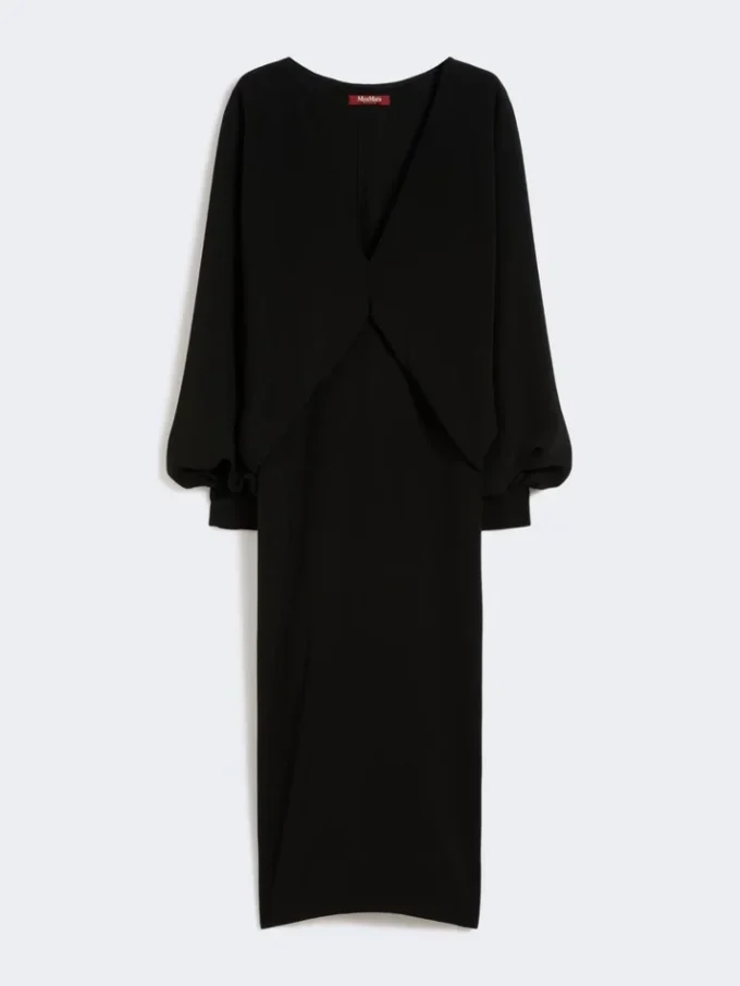 Vestido leve em cady, preto Vestido leve em cady, preto