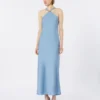Vestido leve em cetim, azul claro Vestido leve em cetim, azul claro