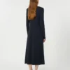 Vestido longo em jersey de viscose, azul-marinho Vestido longo em jersey de viscose, azul-marinho