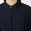Vestido longo em voile de algodão, azul ultramar Vestido longo em voile de algodão, azul ultramar