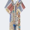 Vestido midi em crepe de seda estampado, multicolorido Vestido midi em crepe de seda estampado, multicolorido