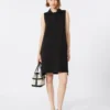 Vestido polo em jersey scuba, preto Vestido polo em jersey scuba, preto