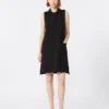 Vestido polo em jersey scuba, preto Vestido polo em jersey scuba, preto