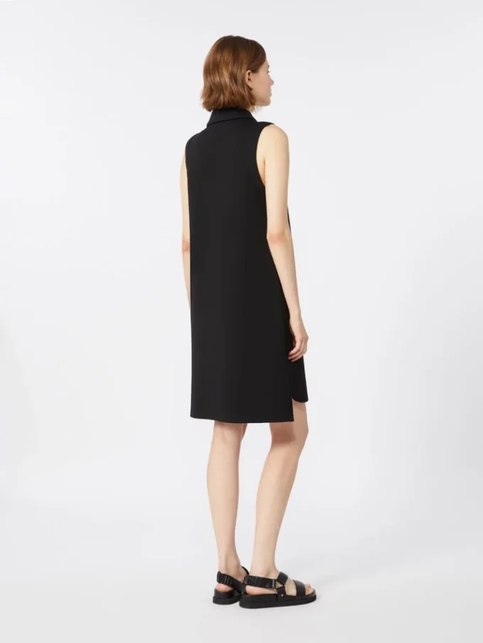 Vestido polo em jersey scuba, preto Vestido polo em jersey scuba, preto