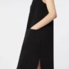 Vestido polo em jersey scuba, preto Vestido polo em jersey scuba, preto