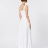 Vestido sem mangas de algodão puro, branco óptico