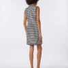 Vestido sem mangas em fio de crepe de viscose, preto Vestido sem mangas em fio de crepe de viscose, preto