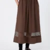 Vestido sem mangas em popeline de algodão, cor chocolate Vestido sem mangas em popeline de algodão, cor chocolate