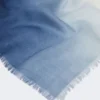 Xaile de lã com efeito degradê, azul-escuro