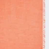 Xaile em jacquard de algodão, modal e caxemira, cor de coral