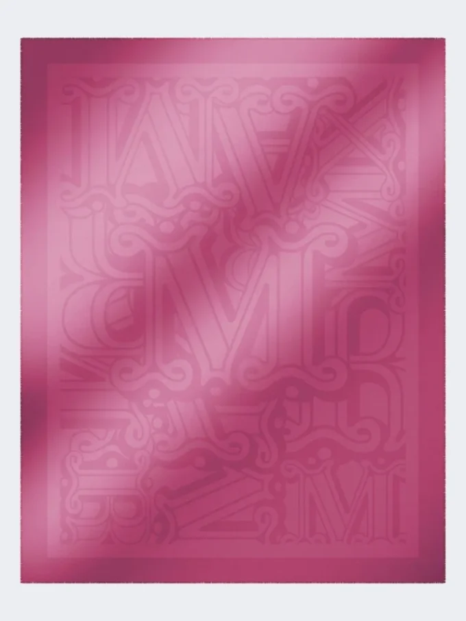 Xaile em jacquard de algodão, modal e caxemira, rosa choque
