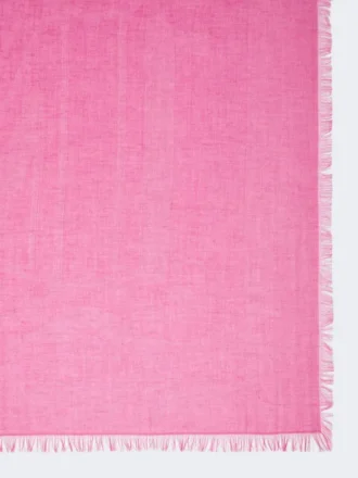 Xaile em jacquard de algodão, modal e caxemira, rosa choque