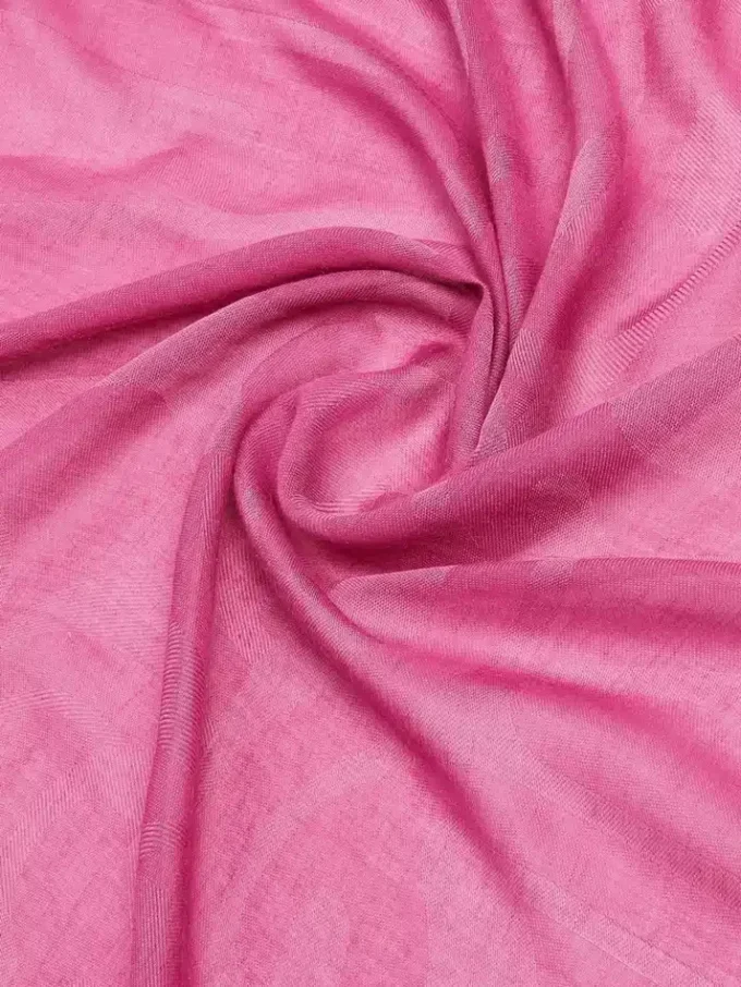 Xaile em jacquard de algodão, modal e caxemira, rosa choque