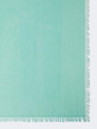 Xaile em jacquard de algodão, modal e caxemira, verde pastel Xaile em jacquard de algodão, modal e caxemira, verde pastel