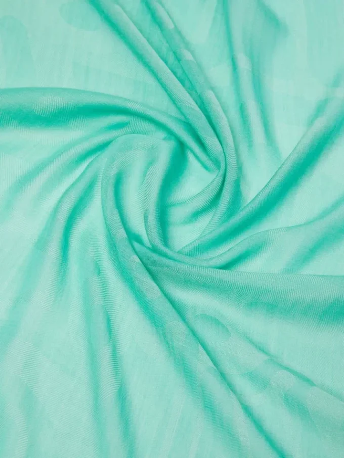 Xaile em jacquard de algodão, modal e caxemira, verde pastel Xaile em jacquard de algodão, modal e caxemira, verde pastel